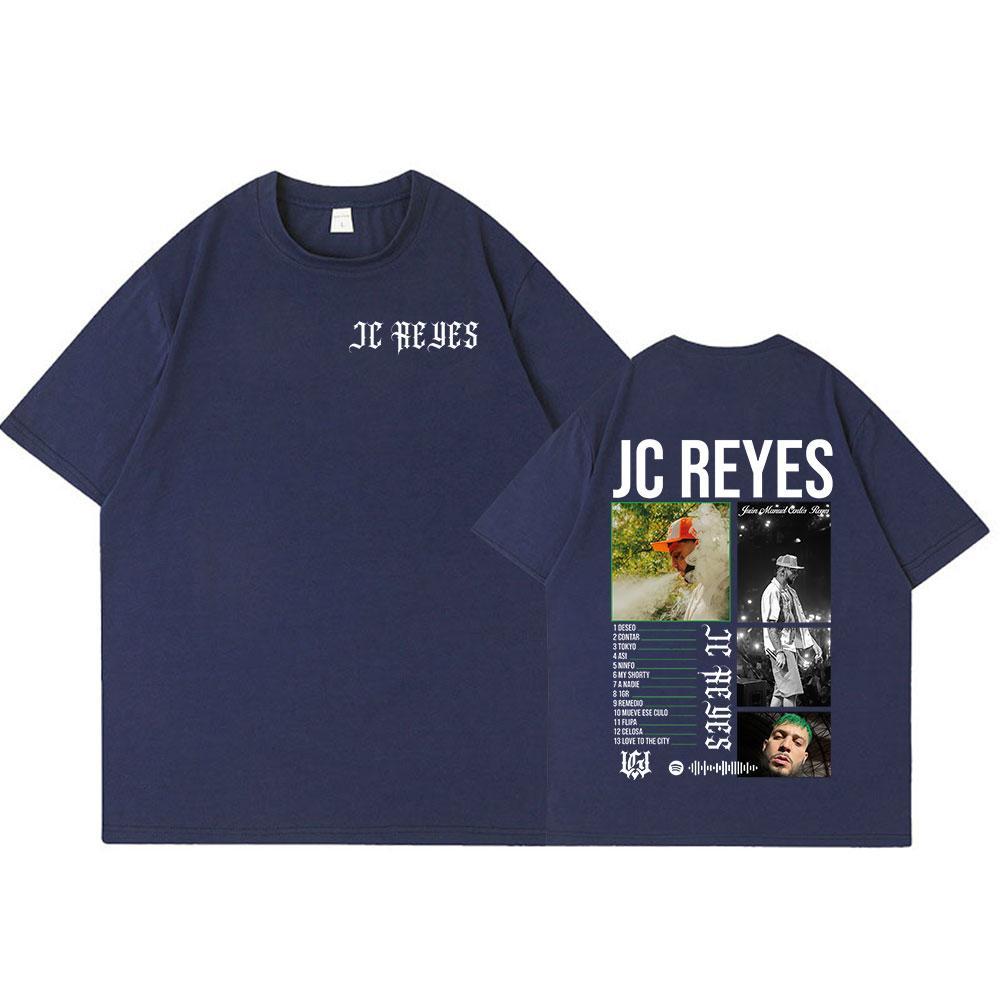 Хип-хоп футболки с графикой из тура альбома рэпера Jc Reyes Мужские Женские Мода Хип-хоп Хлопок Повседневная Оверсайз Футболка