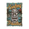 Винтажный постер для серфинга, летний жестяной знак для тики-бара, старый ржавый пляжный бар, ретро ржавая доска, металлические знаки 20x30 см