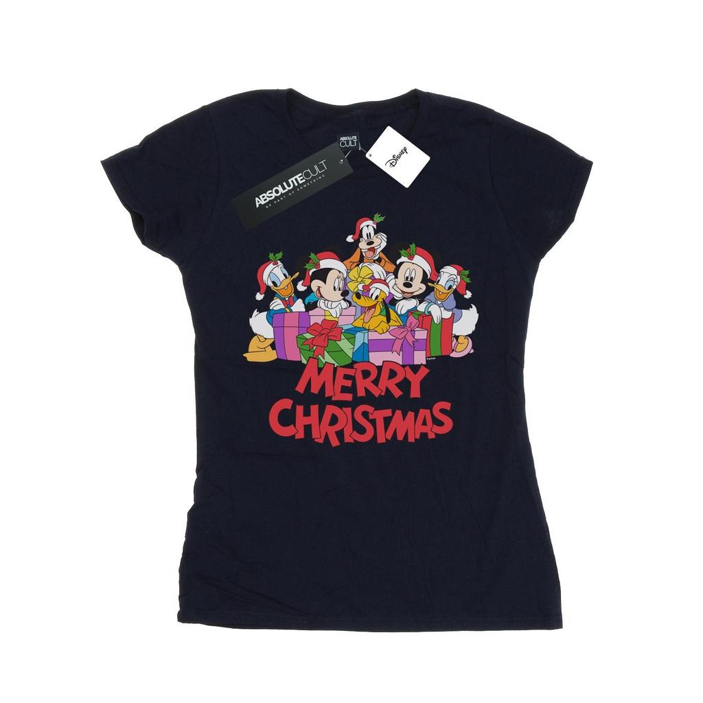 Disney Womens/Ladies Mickey Mouse And Friends Christmas Cotton T-Shirt