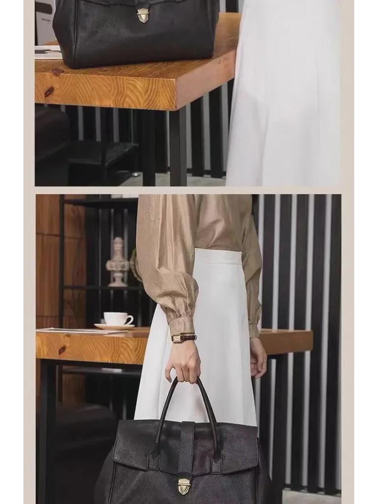 Qiuzhen 2024 Ретро дамский портфель и сумка-тоут большой вместимости