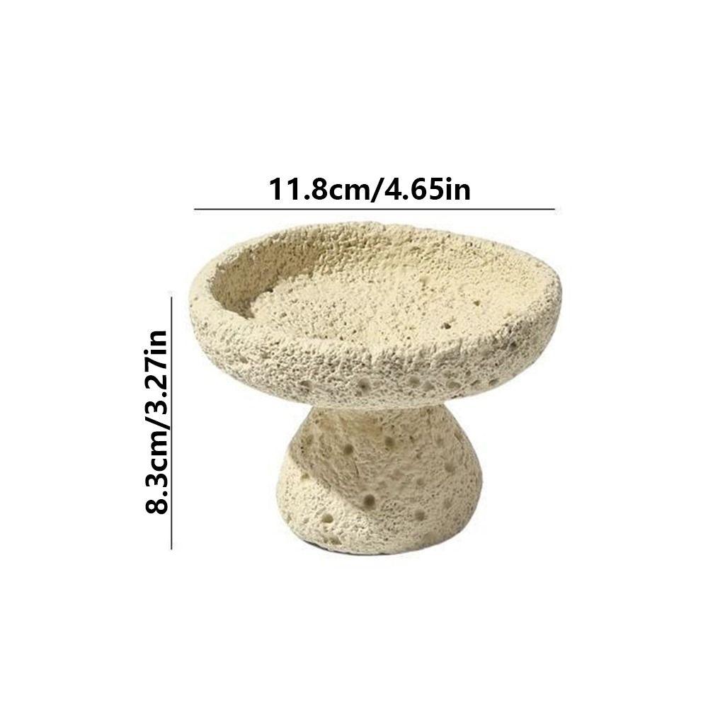 Concrete Texture Cement Incense Burners Moon Surface Design with 9 Holes Incense Stick Stand Decorative Multi-functional