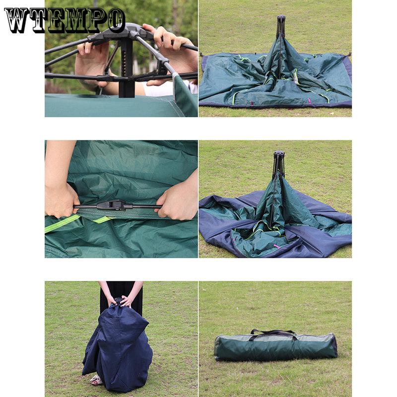 3-4 People Automatic Fast Open Fake Double Tent Camping Sun Protection Tent