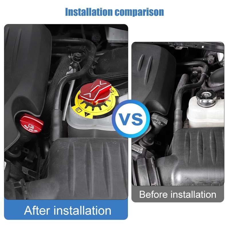 Engine Oil Radiator Decorative Cover Protective Sticker For Dodge Challenger For Dodge Charger 2009 Up For 300C 2012 Up ABS Interior Accessories