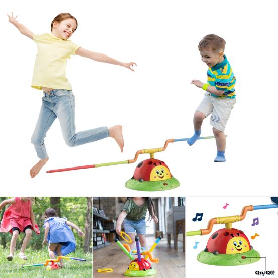 Игрушка «Прыгай и бросай» 2 в 1 Музыкальная игрушка-прыгун Игры в помещении и на улице Кольцо-бросок