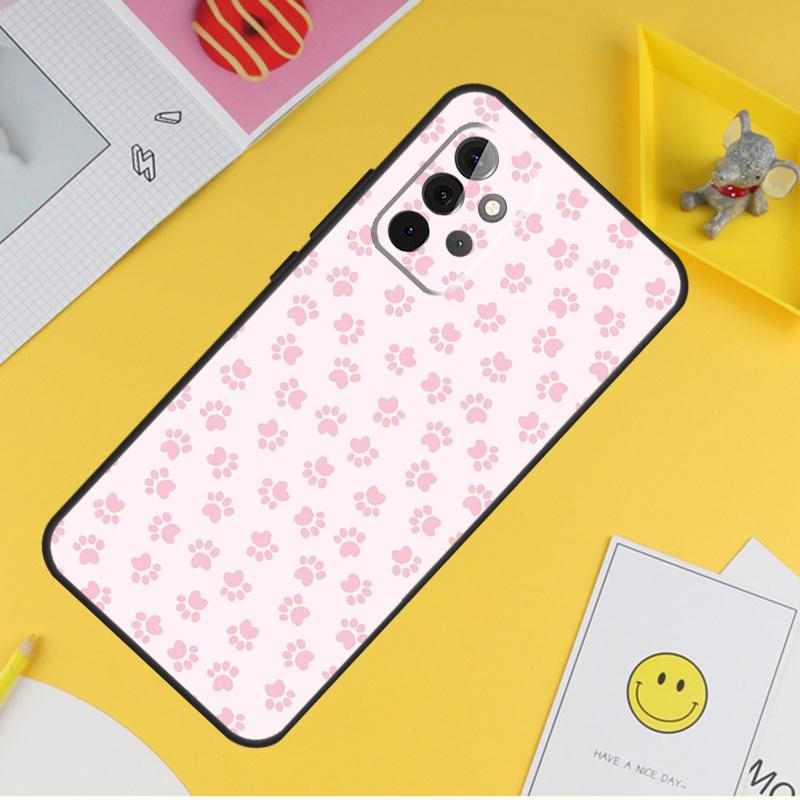 Чехол Лапки Кошки Собаки для Samsung Galaxy A53 A33 A23 A13 A06 A56 A16 A36 A55 A35 A17 A54 A34 A14 A52 A32 A15