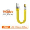 HdoorLink Короткий кабель для быстрой зарядки 5A, кабель PD 60 Вт/100 Вт, USB C — Type C, кабель для передачи данных, 40 Гбит/с, кабель Thunderbolt 3 для ноутбука, мобильного телефона