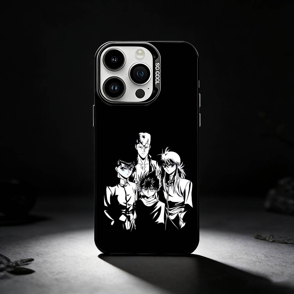 Comics Y-Yu H-HakushoS Phone Case For iPhone 17,16,15,14,13,12,11 Plus,Pro Max,XS,Colored silver phone case