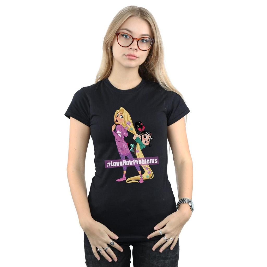 Disney Womens/Ladies Wreck It Ralph Rapunzel And Vanellope Cotton T-Shirt