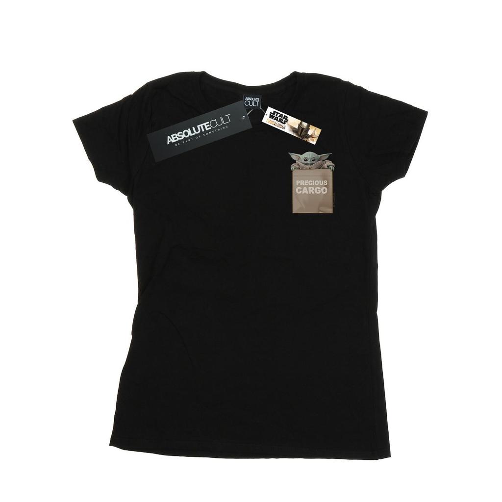 Star Wars Womens/Ladies The Mandalorian Precious Cargo Faux Pocket Cotton T-Shirt