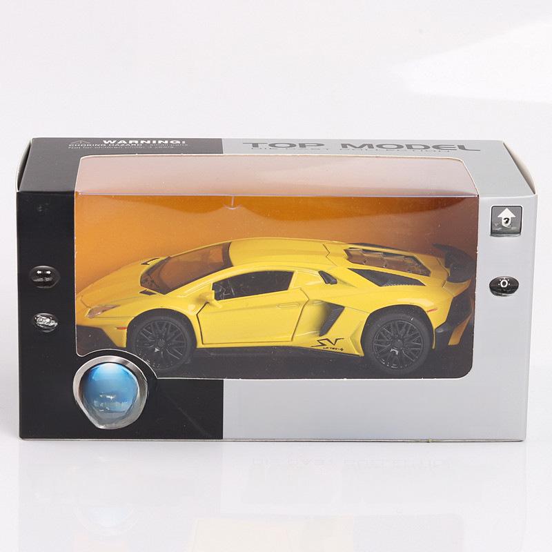 Lambo 750-4 Легкосплавный автомобиль Модель 1:32 с функциями многодверного открывания, звука, света и инерционного механизма