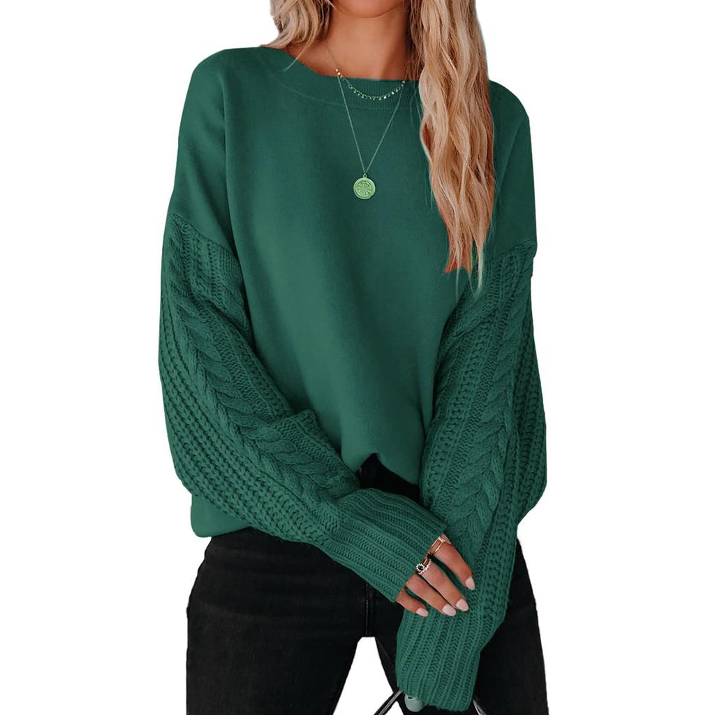 Winter Women's Oversized Long Sleeve Sweater Casual Crewneck Tunic Pullover Jumper Knit Tops