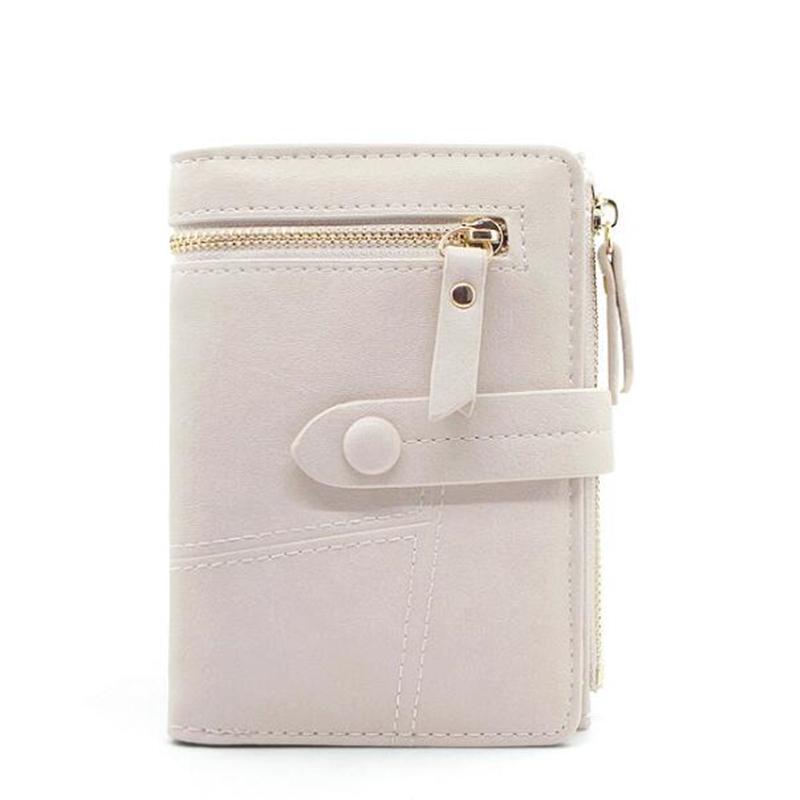 Корейский модный женский короткий кошелек из искусственной кожи, многофункциональный кошелек для монет, держатель для карт