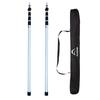 FUJIKAZE Outdoor Tarp Pole Set of 2 Paladins, алюминиевые легкие стойки для кемпинга, установка ярусов 230-250 см (4 2,5 м Серебро)