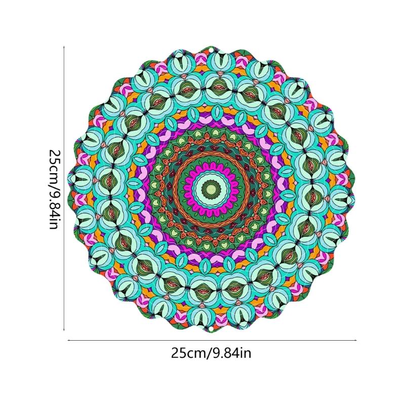 Handcrafted Colorful Rotating Wind Chimes Metal Outdoor Decoration Easy To Hanging Decorative Pendant Accessories