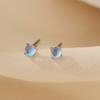 1 Pair Women Stud Earrings Moonstone Alloy Ear Studs Lightweight Smooth Earrings for Dating Prom Banquet And Daily