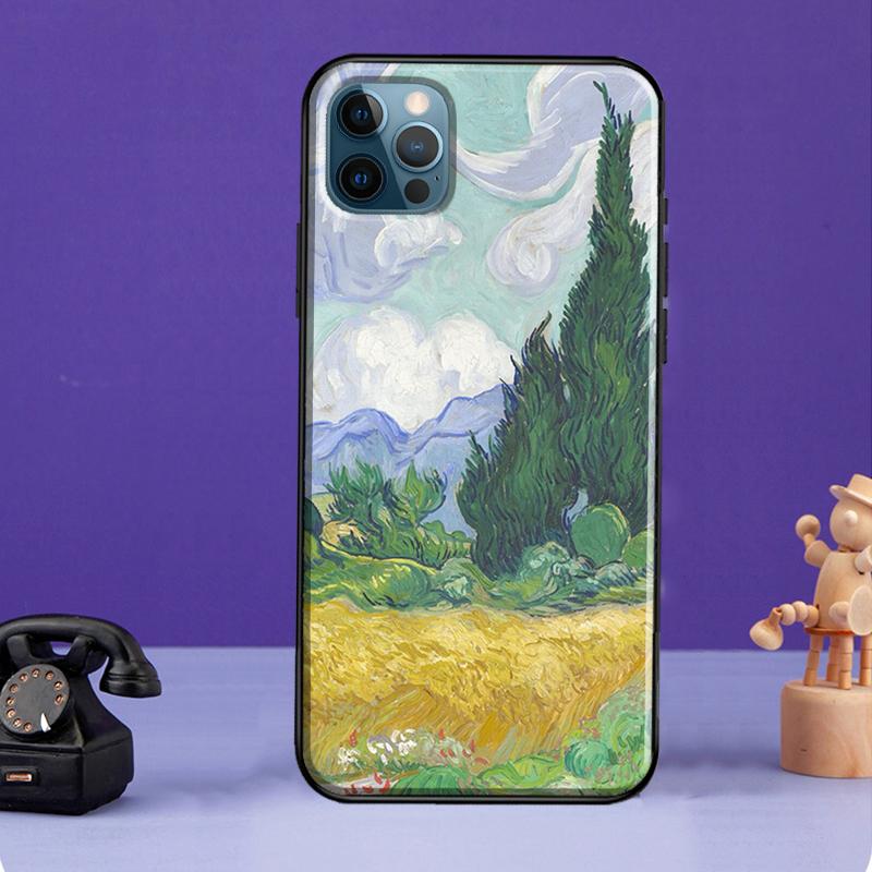 Чехол с масляной живописью Ван Гога для iPhone 11 14 Pro Max SE 2020 XR X XS Max 6S 7 8 Plus, чехол для iPhone 12 13 mini
