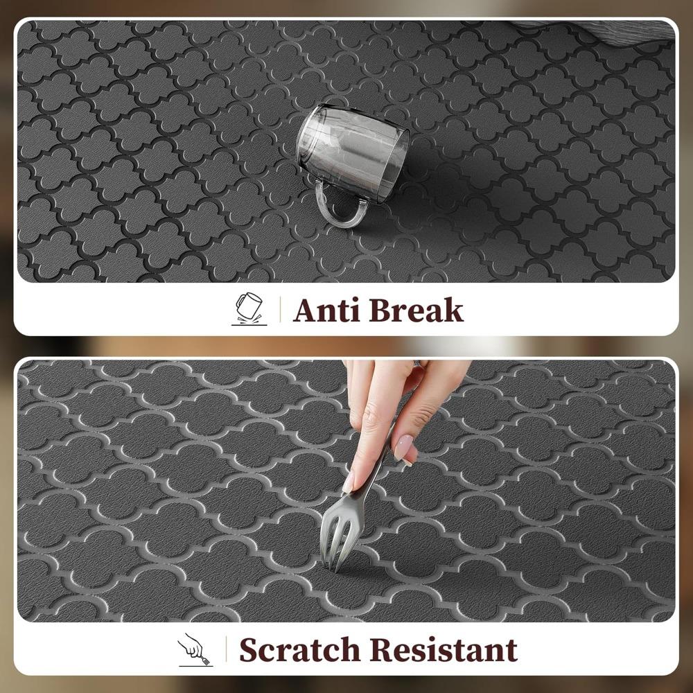 Wear-resistant Kitchen Rug Thickened Door Mat Comfortable Scalloped Embossed Kitchen Mat Office