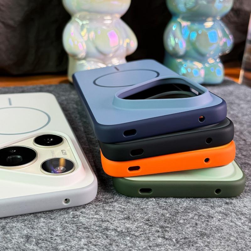 Чехол для Huawei Pura 80 Pro Pura 70 Pro+ Pura70 Чехол Модный Для MagSafe Магнитный Матовый ПК Ощущение Кожи Блокировка Цвета Чехол для Телефона
