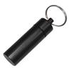 Portable Sealed Jar Keychain Screw Lid Aluminum Waterproof Flat Bottom Hanging Mini Tablet Pill Storage Bottle Container Holder Key Ring