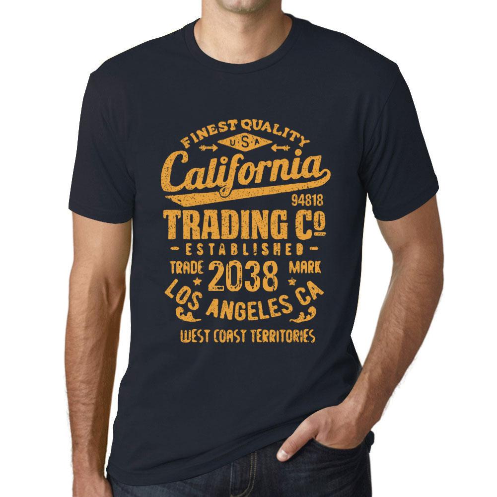 Мужская винтажная футболка с графическим принтом California Trading 2038 Navy