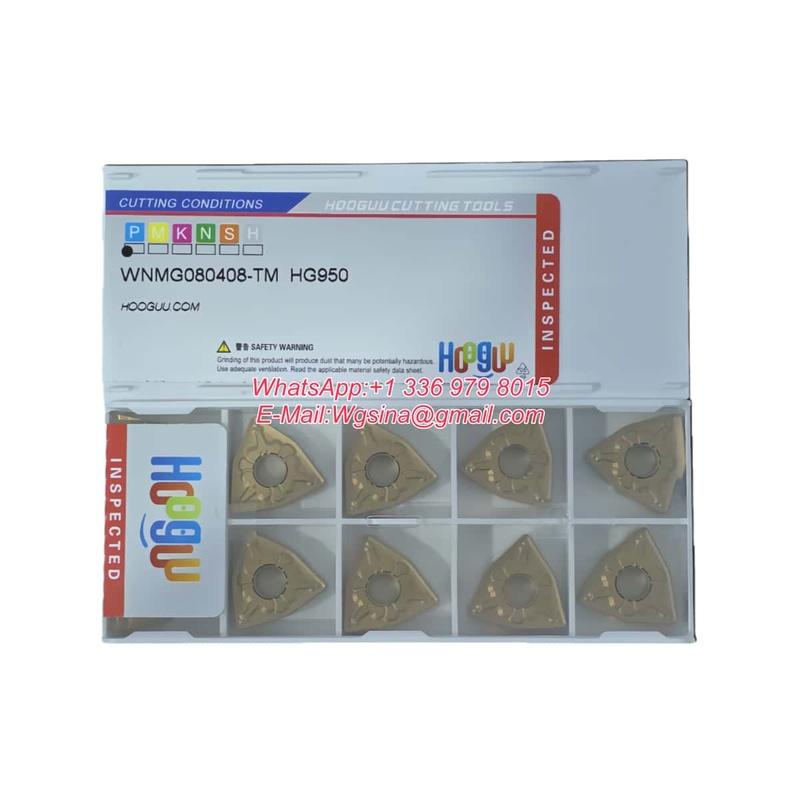 HOOGUU Оригинальная сменная пластина WNMG WNMG080404/08/12-TM HG910 -43/D43/HQ/MA/MS/TM/JMS/MA HG310~990 Инструменты для ЧПУ металлообработки