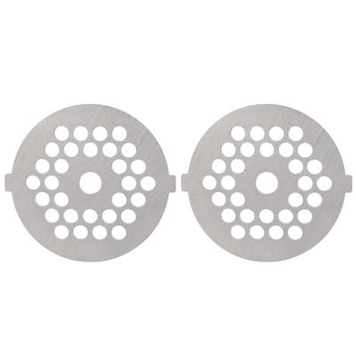 2 шт. Электрическая мясорубка Лезвие из нержавеющей стали Шлифовальная пластина Круглое отверстие для мясорубки типа 5#/B(5мм 30