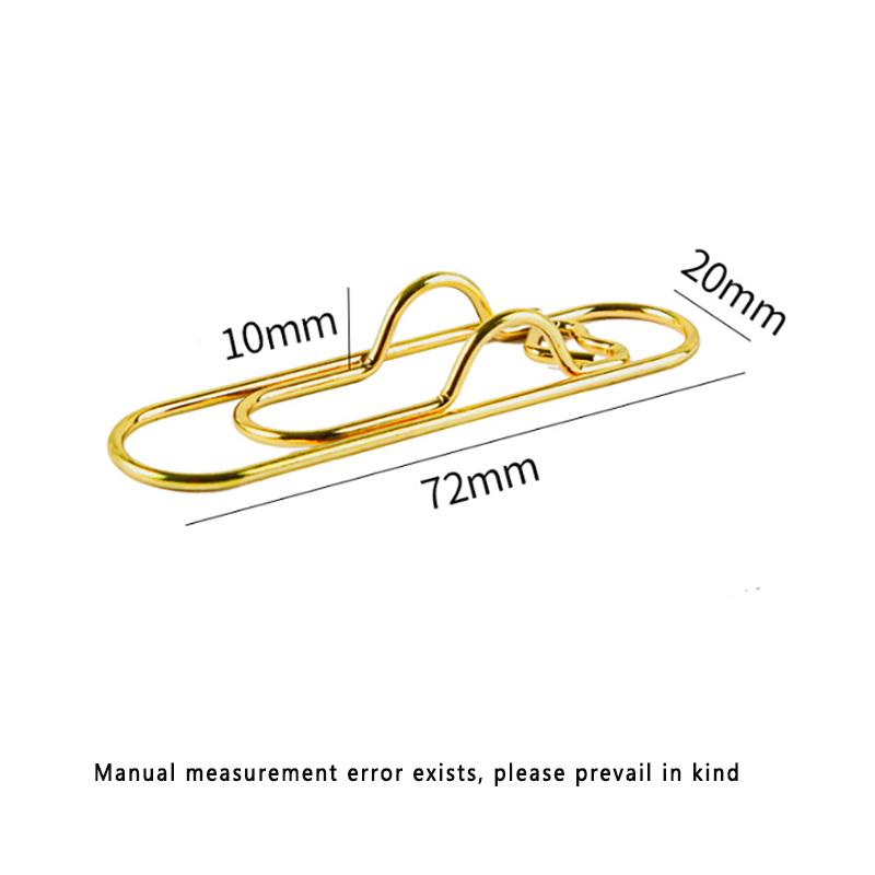4-pack/10-pack Multifunctional Metal Heart-Shaped Pen Clip Paperclip Secure Hold Writing Supplies & Notebook Accessories