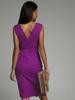 V Neck Solid Color Dress Waist Hugging Elegant Bodycon Dress for Women Sleeveless Loose Dresses Causal Ceremonial Dress