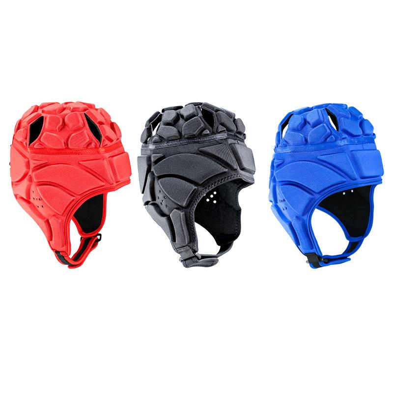 Unisex Sports Rugby Soccer DUAL SPORT Goalkeeper Adjustable Headgear Protector Football Head Guard Adult Large Soft EVA Helmet