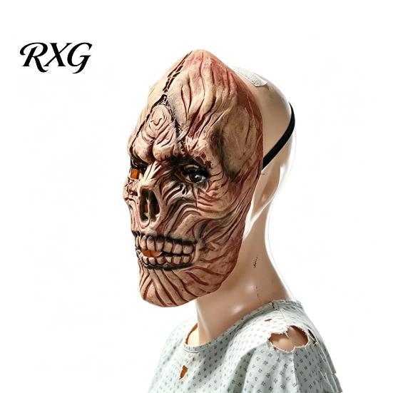 Horror Themed Costume Scary Halloween Masque, Full Face Latex Masque Comfortable for Costume, Cosplay Party, Haunted House Prop Skin Friendly