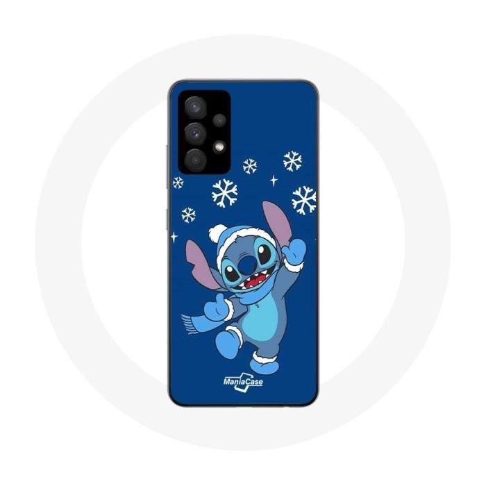 Coque pour Samsung Galaxy A13 4G / A13 4G Lite Stitch neige Noël bleu