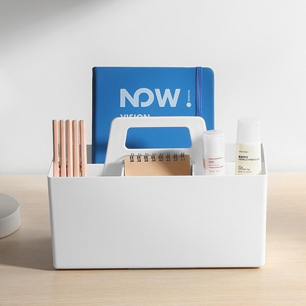Коробка для хранения канцелярских товаров, экономящая место, Многофункциональная косметичка, Настольный органайзер, Дом