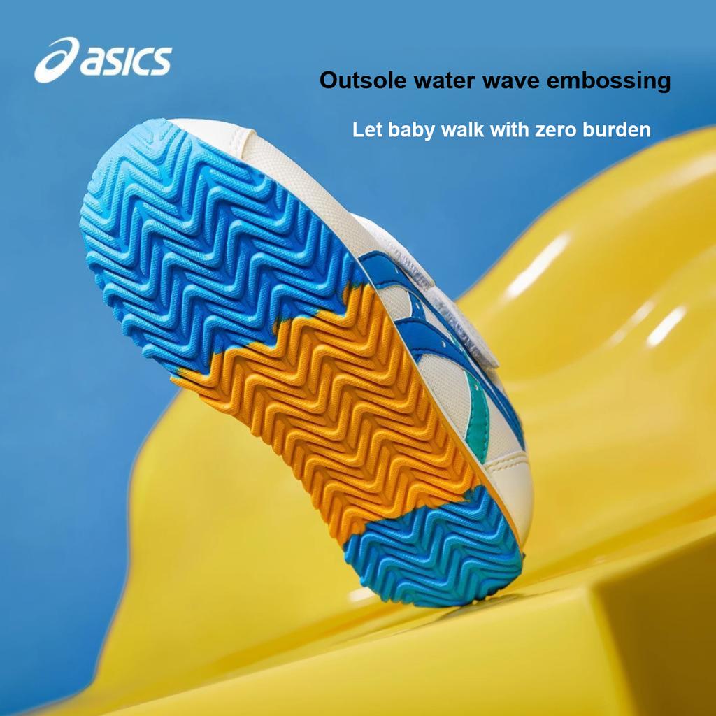 Asics Cotla Comfortable Lightweight Low-Top Kids Casual Shoes Kids Sneaker Beige Blue Green 1144A266-100