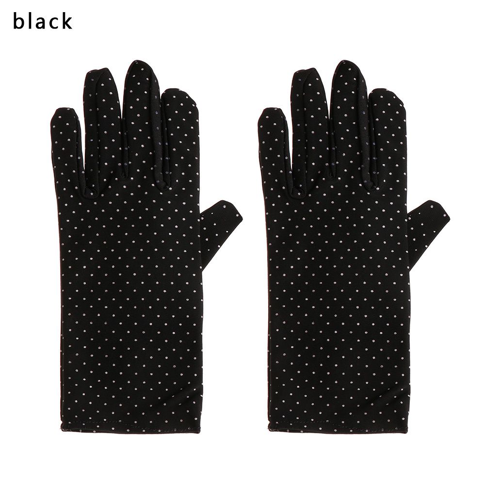 Soft Lady Girl Women's Gloves Full Finger Mittens Wrist Gloves & Mittens Sun Protection Dot Gloves