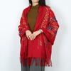 New Women's Scarf Floral Large Shawl Travel Wear Tassel Thickened Warm Outer Wear
