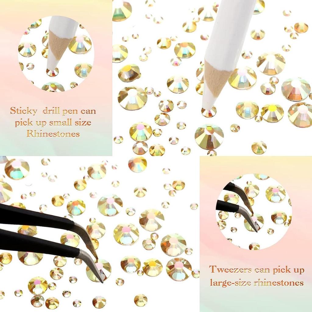 2000 шт. стразы с плоской обратной стороной, 6 размеров (1,4-4,8 мм) Круглые хрустальные стразы для поделок, одежда, обувь, сумки, сделай сам, искусство