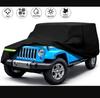 210D черный/серебристый получехол для автомобиля, защита от солнца, наружная защита для Jeep Wrangler TJ 2 двери, водонепроницаемый, пылезащитный, солнцезащитный чехол для автомобиля, УФ-аксессуары для экстерьера