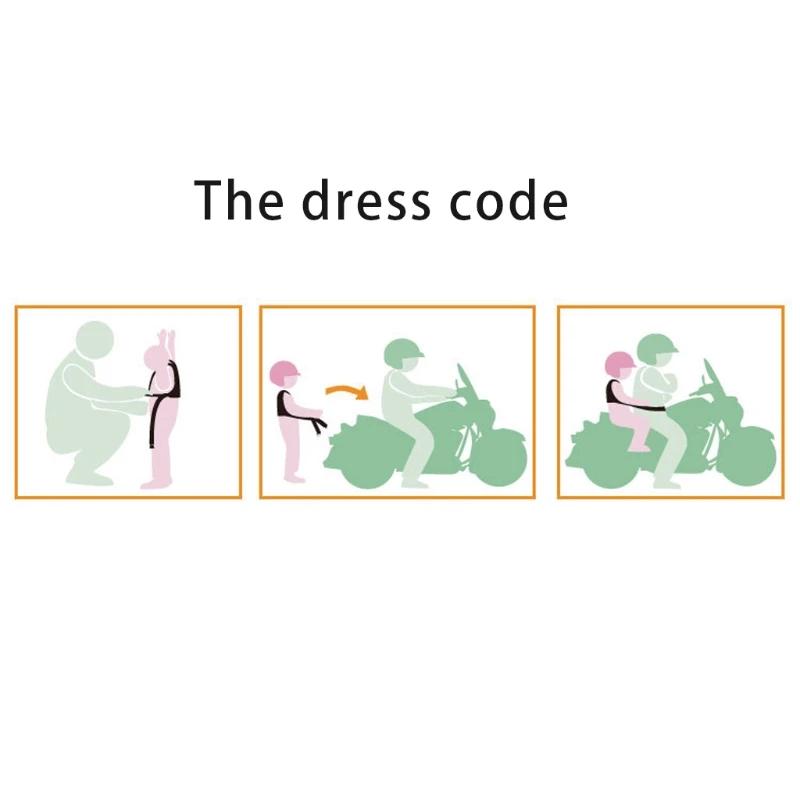 Универсальный ремень безопасности для мотоцикла для детей с сумкой для хранения, ремень-ручка для заднего сиденья, шлейка, регулируемый детский светоотражающий ремень