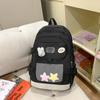 Women's Color Block Schoolbag Junior High School Students Large Capacity Backpack