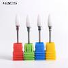 3/32" Medium Flame Cuspidal Nail Art Drill Bit Polish Tool Ceramic Mounted Grinding Stone Head Electric Manicure Cutter