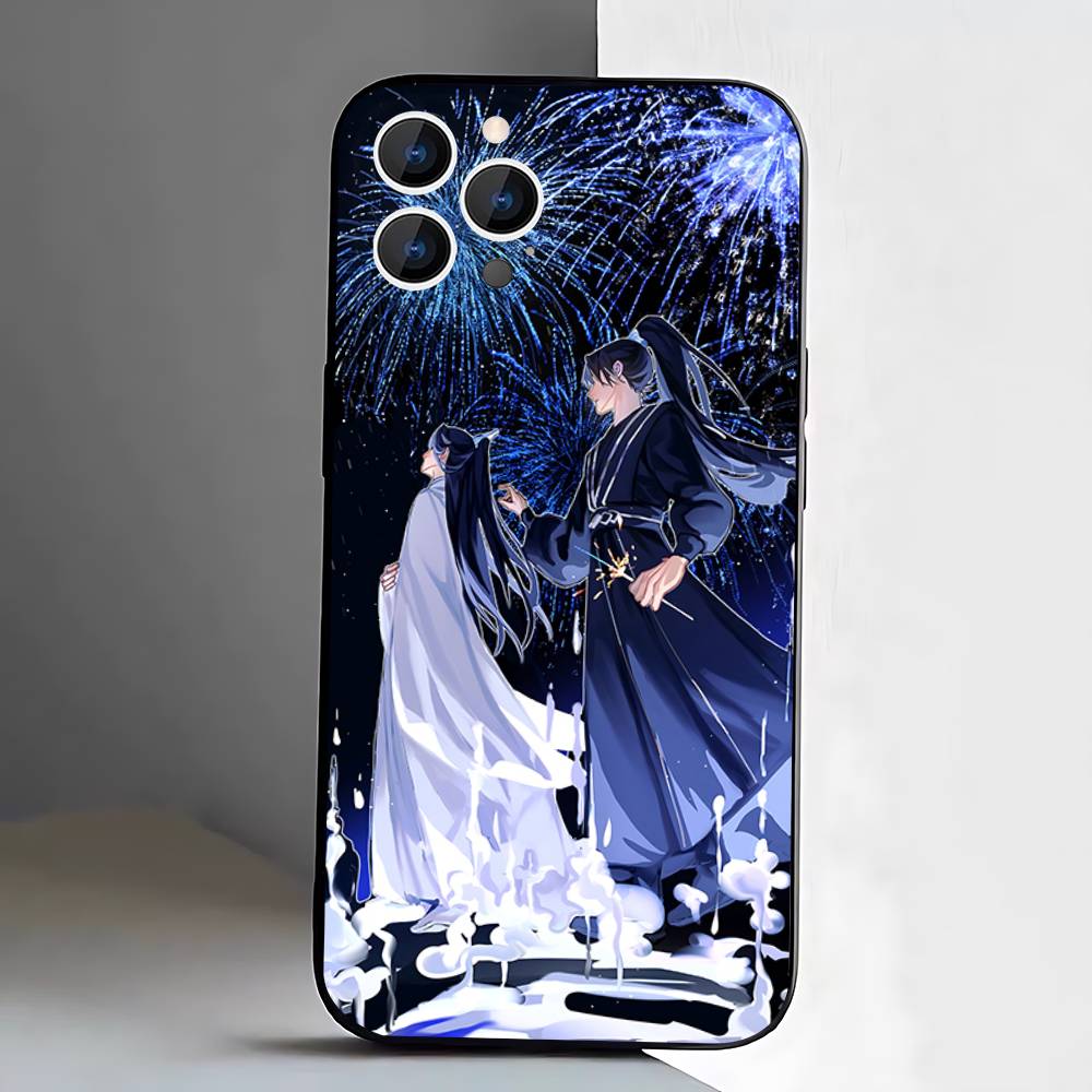 Чехол для телефона 'Хаски и его Белый Кот Шицзунь' для iPhone 17,16,15,14,13,12,11,Pro,XS,Max,XR,Plus,E,SE4,Mini Черный Мягкий Чехол