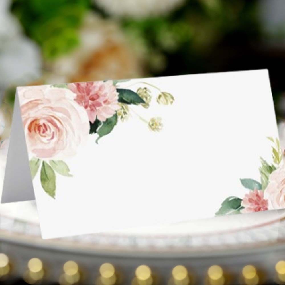 50pcs Paper Seating Place Cards Writable Tented Name Card  Dinner Party Seating