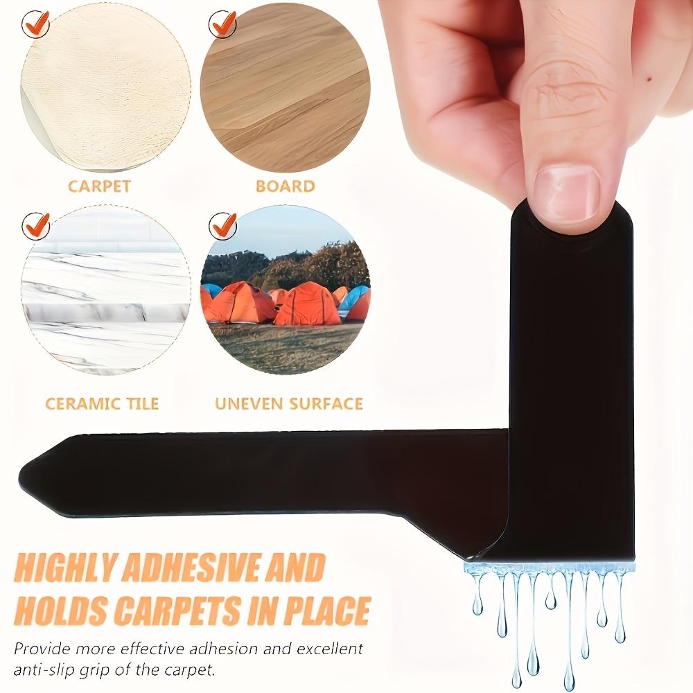 16 Pcs Washable Reusable PU Double Sided Carpet Grippers for Hardwood Floors, Keep Carpet Edges Flat, Prevent Curling