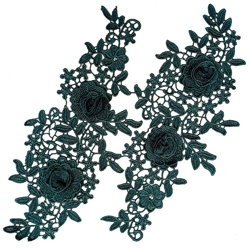 Embroidery Three-Dimensional Hollow DIY Embroidery Pair Lace Lace Accessories Polyester Filamentation Applique Floating Flower