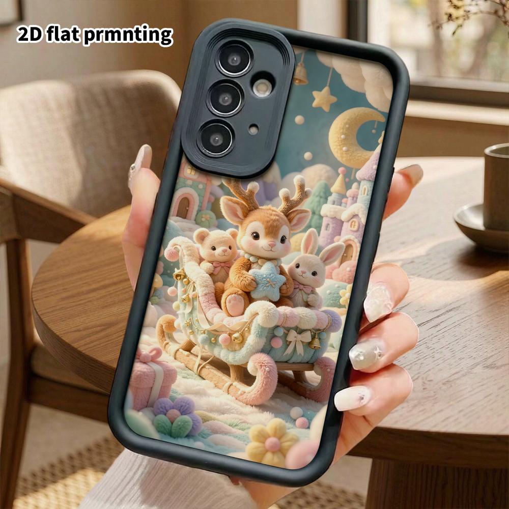 Phone Case: 2D flat, suitable for Samsung Galaxy A34 A35 M05 M06 S20 S22 S21 FE Plus 5G protective case, Sled Party, perfect Christmas and Halloween h