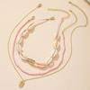 Stylish And Simple Bohemian Hand-Woven Shell Beaded Collarbone Chain Personalized Geometric Street Shot Ladies Necklace