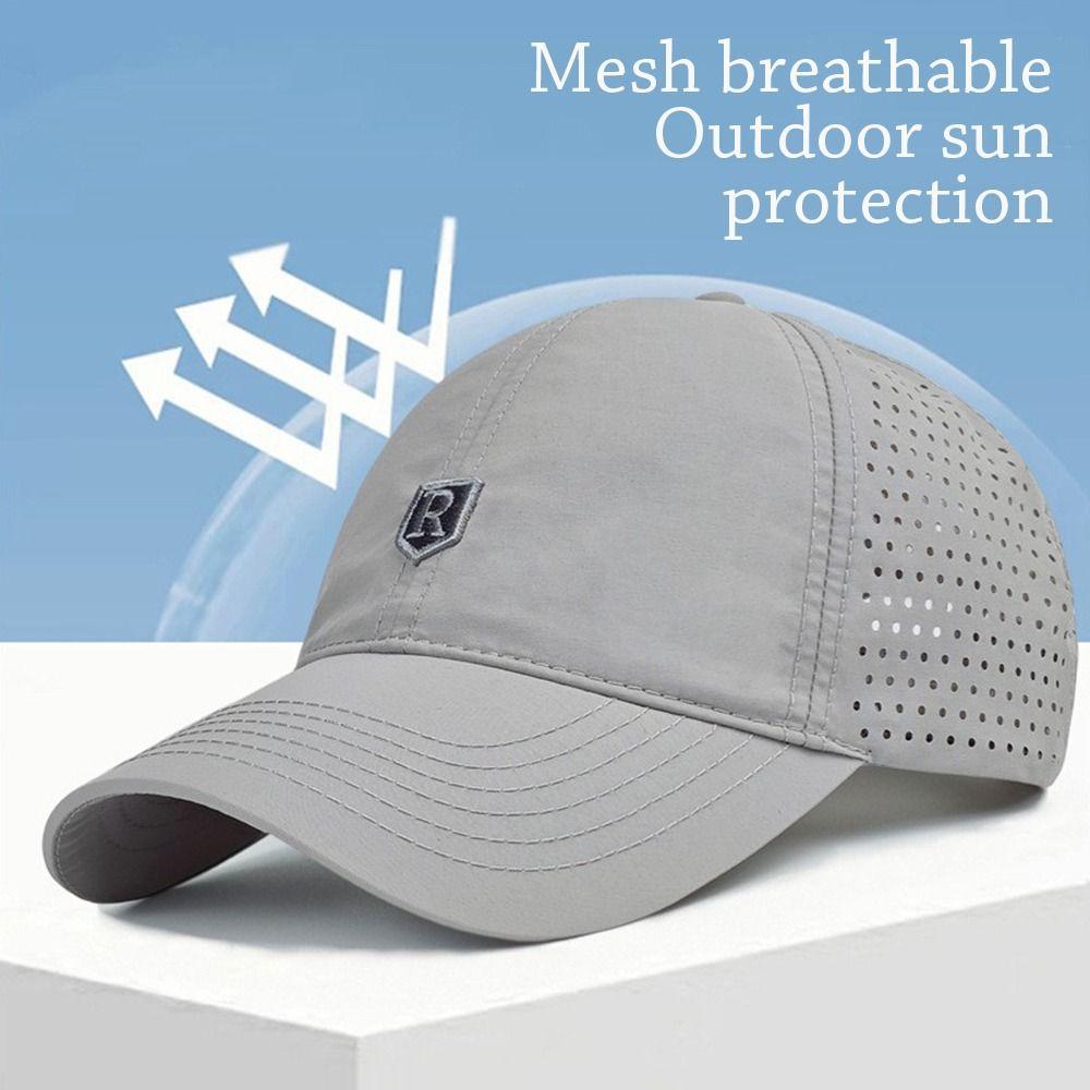 Quick Dry Summer Baseball Cap Breathable Sports Cap Outdoor Sun Hats  Men Women