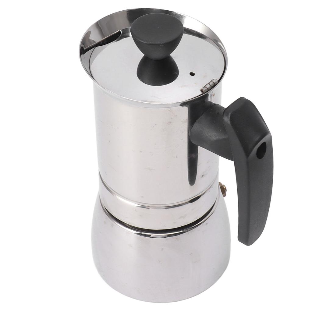 Кофеварка Moka Maker Pot с изолированной ручкой из нержавеющей стали 304, портативная итальянская кофеварка для дома и путешествий 6