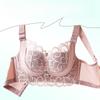 Кружевной бюстгальтер с эффектом пуш-ап, женский регулируемый бюстгальтер без косточек, с верхней поддержкой, предотвращающий провисание груди, утягивающее нижнее белье большого размера
