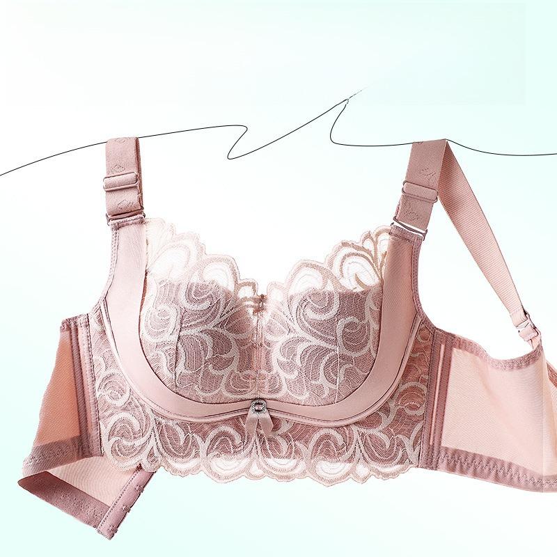 Кружевной бюстгальтер с эффектом пуш-ап, женский регулируемый бюстгальтер без косточек, с верхней поддержкой, предотвращающий провисание груди, утягивающее нижнее белье большого размера